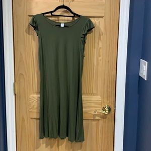 Old Navy Olive Swing Dress